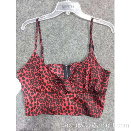 Leopard Print Top för damer